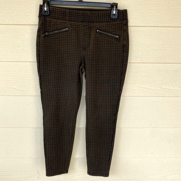 🔴 LIVERPOOL HEIDI‎ BROWN HOUNDSTOOTH STRETCH LEGGING PANT - Picture 1 of 9